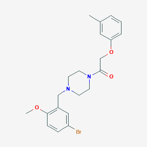 1-(5-Bromo-2-methoxybenzyl)-4-[(3-methylphenoxy)acetyl]piperazine