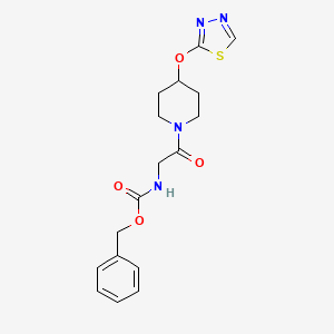 molecular formula C17H20N4O4S B2477461 Benzyl (2-(4-((1,3,4-thiadiazol-2-yl)oxy)piperidin-1-yl)-2-oxoethyl)carbamate CAS No. 2319891-18-2