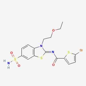 (Z)-5-bromo-N-(3-(2-ethoxyethyl)-6-sulfamoylbenzo[d]thiazol-2(3H)-ylidene)thiophene-2-carboxamide
