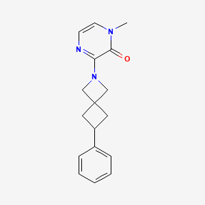 molecular formula C17H19N3O B2477472 1-Methyl-3-(6-phenyl-2-azaspiro[3.3]heptan-2-yl)pyrazin-2-one CAS No. 2379986-40-8