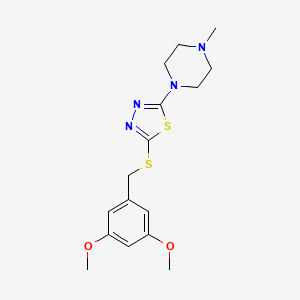 2-((3,5-Dimethoxybenzyl)thio)-5-(4-methylpiperazin-1-yl)-1,3,4-thiadiazole