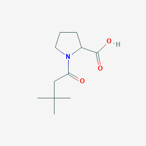molecular formula C11H19NO3 B2477474 1-(3,3-Dimethylbutanoyl)pyrrolidine-2-carboxylic acid CAS No. 92010-17-8