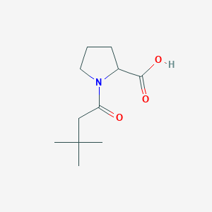 molecular formula C11H19NO3 B2477474 1-(3,3-二甲基丁酰)吡咯烷-2-羧酸 CAS No. 92010-17-8