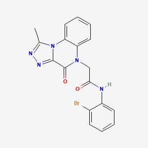 molecular formula C18H14BrN5O2 B2477493 N-(2-bromophenyl)-2-(1-methyl-4-oxo-[1,2,4]triazolo[4,3-a]quinoxalin-5(4H)-yl)acetamide CAS No. 1357797-12-6
