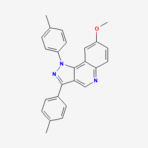 molecular formula C25H21N3O B2477495 8-methoxy-1,3-bis(4-methylphenyl)-1H-pyrazolo[4,3-c]quinoline CAS No. 901020-26-6