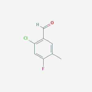 molecular formula C8H6ClFO B2477503 2-氯-4-氟-5-甲基苯甲醛 CAS No. 1503624-94-9
