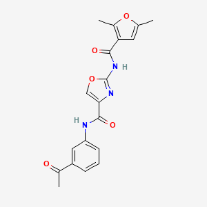 molecular formula C19H17N3O5 B2477510 N-(3-acetylphenyl)-2-(2,5-dimethylfuran-3-carboxamido)oxazole-4-carboxamide CAS No. 1421508-11-3