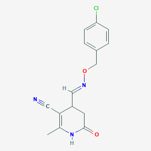4-({[(4-Chlorobenzyl)oxy]imino}methyl)-2-methyl-6-oxo-1,4,5,6-tetrahydro-3-pyridinecarbonitrile