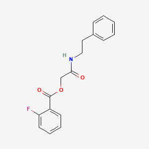 [(2-Phenylethyl)carbamoyl]methyl 2-fluorobenzoate