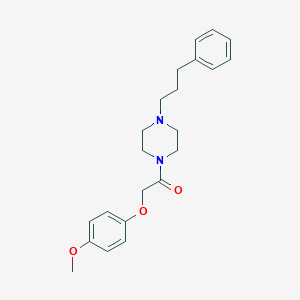 molecular formula C22H28N2O3 B247754 2-(4-Methoxyphenoxy)-1-[4-(3-phenylpropyl)piperazin-1-yl]ethanone 
