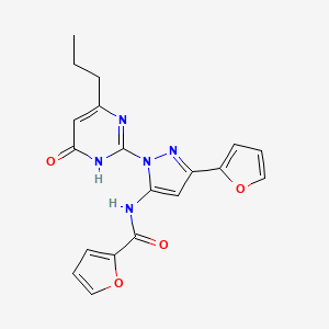 N-(3-(furan-2-yl)-1-(6-oxo-4-propyl-1,6-dihydropyrimidin-2-yl)-1H-pyrazol-5-yl)furan-2-carboxamide