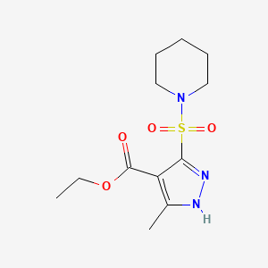 ethyl 3-methyl-5-(piperidin-1-ylsulfonyl)-1H-pyrazole-4-carboxylate