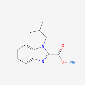 molecular formula C12H13N2NaO2 B2477551 1-Isobutyl-1H-benzo[d]imidazole-2-carboxylate de sodium CAS No. 2089956-69-2