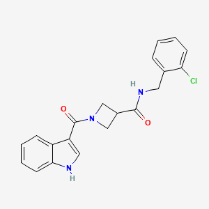 molecular formula C20H18ClN3O2 B2477557 N-[(2-chlorophényl)méthyl]-1-(1H-indole-3-carbonyl)azétidine-3-carboxamide CAS No. 1396806-37-3