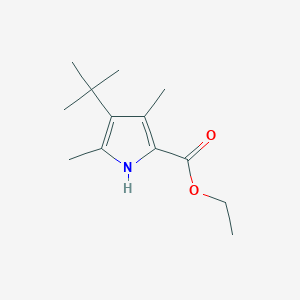 molecular formula C13H21NO2 B2477558 4-(叔丁基)-3,5-二甲基-1H-吡咯-2-羧酸乙酯 CAS No. 28991-95-9