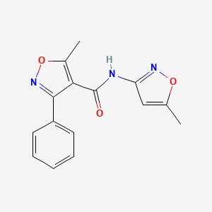 molecular formula C15H13N3O3 B2477559 5-methyl-N-(5-methyl-1,2-oxazol-3-yl)-3-phenyl-1,2-oxazole-4-carboxamide CAS No. 442565-11-9