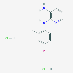 molecular formula C12H14Cl2FN3 B2477563 N2-(4-氟-2-甲基苯基)吡啶-2,3-二胺二盐酸盐 CAS No. 2034278-51-6