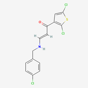 (E)-3-[(4-chlorophenyl)methylamino]-1-(2,5-dichlorothiophen-3-yl)prop-2-en-1-one