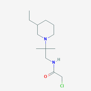 molecular formula C13H25ClN2O B2477573 2-Chloro-N-[2-(3-ethylpiperidin-1-yl)-2-methylpropyl]acetamide CAS No. 2411314-97-9