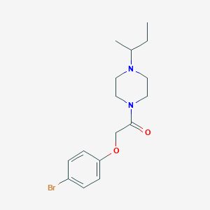 molecular formula C16H23BrN2O2 B247759 4-Bromophenyl 2-(4-sec-butyl-1-piperazinyl)-2-oxoethyl ether 