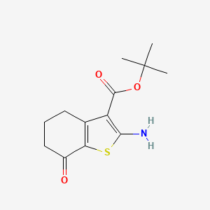 molecular formula C13H17NO3S B2477607 Tert-butyl 2-amino-7-oxo-5,6-dihydro-4H-1-benzothiophene-3-carboxylate CAS No. 2248364-97-6