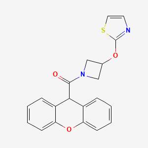 molecular formula C20H16N2O3S B2477617 (3-(thiazol-2-yloxy)azetidin-1-yl)(9H-xanthen-9-yl)methanone CAS No. 1796957-60-2