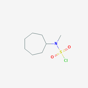 molecular formula C8H16ClNO2S B2477624 N-cycloheptyl-N-methylsulfamoyl chloride CAS No. 1154566-43-4