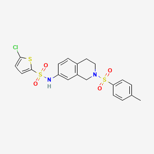 molecular formula C20H19ClN2O4S3 B2477635 5-クロロ-N-(2-トシル-1,2,3,4-テトラヒドロイソキノリン-7-イル)チオフェン-2-スルホンアミド CAS No. 955224-53-0