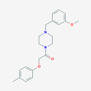 molecular formula C21H26N2O3 B247764 1-(3-Methoxybenzyl)-4-[(4-methylphenoxy)acetyl]piperazine 