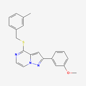 2-(3-methoxyphenyl)-4-{[(3-methylphenyl)methyl]sulfanyl}pyrazolo[1,5-a]pyrazine