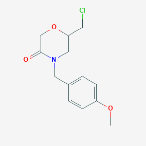 molecular formula C13H16ClNO3 B2477648 6-(氯甲基)-4-[(4-甲氧基苯基)甲基]吗啉-3-酮 CAS No. 1033201-59-0