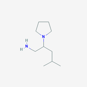 molecular formula C10H22N2 B2477650 4-甲基-2-(吡咯烷-1-基)戊胺 CAS No. 923106-25-6