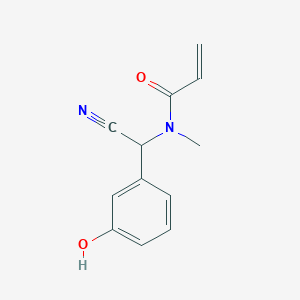 molecular formula C12H12N2O2 B2477652 N-[Cyano-(3-hydroxyphenyl)methyl]-N-methylprop-2-enamide CAS No. 2411306-23-3