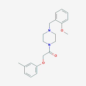 molecular formula C21H26N2O3 B247766 1-[4-(2-Methoxybenzyl)piperazin-1-yl]-2-(3-methylphenoxy)ethanone 