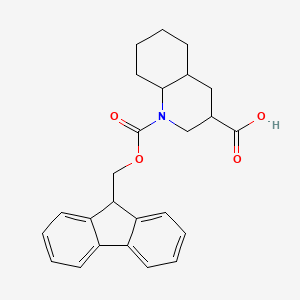 molecular formula C25H27NO4 B2477669 1-(9H-芴-9-基甲氧羰基)-3,4,4a,5,6,7,8,8a-八氢-2H-喹啉-3-羧酸 CAS No. 2137656-13-2