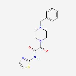 molecular formula C16H18N4O2S B2477671 2-(4-苄基哌嗪-1-基)-2-氧代-N-(噻唑-2-基)乙酰胺 CAS No. 899744-32-2