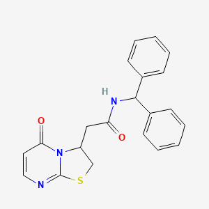 N-(diphenylmethyl)-2-{5-oxo-2H,3H,5H-[1,3]thiazolo[3,2-a]pyrimidin-3-yl}acetamide