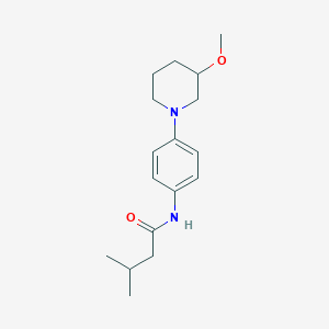 B2477675 N-(4-(3-methoxypiperidin-1-yl)phenyl)-3-methylbutanamide CAS No. 1797889-69-0