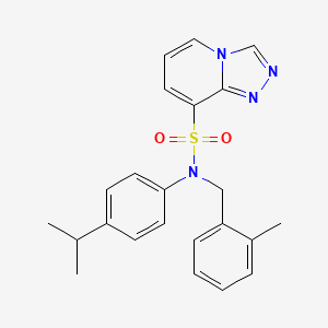 molecular formula C23H24N4O2S B2477679 N-(4-异丙苯基)-N-(2-甲基苄基)[1,2,4]三唑并[4,3-a]吡啶-8-磺酰胺 CAS No. 1251604-85-9