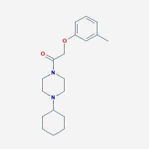 1-(4-Cyclohexylpiperazin-1-yl)-2-(3-methylphenoxy)ethanone