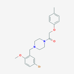 molecular formula C21H25BrN2O3 B247769 1-(5-Bromo-2-methoxybenzyl)-4-[(4-methylphenoxy)acetyl]piperazine 