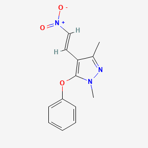 1,3-dimethyl-4-[(E)-2-nitroethenyl]-5-phenoxy-1H-pyrazole