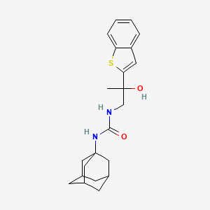 molecular formula C22H28N2O2S B2477713 1-(Adamantan-1-yl)-3-[2-(1-benzothiophen-2-yl)-2-hydroxypropyl]urea CAS No. 2062328-17-8