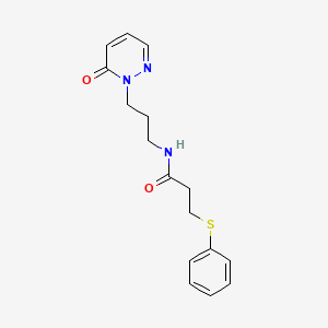 N-(3-(6-oxopyridazin-1(6H)-yl)propyl)-3-(phenylthio)propanamide