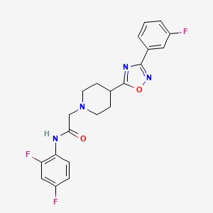 molecular formula C21H19F3N4O2 B2477719 N-(2,4-difluorophenyl)-2-{4-[3-(3-fluorophenyl)-1,2,4-oxadiazol-5-yl]piperidin-1-yl}acetamide CAS No. 1251619-82-5