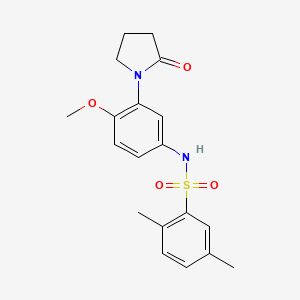 N-(4-methoxy-3-(2-oxopyrrolidin-1-yl)phenyl)-2,5-dimethylbenzenesulfonamide