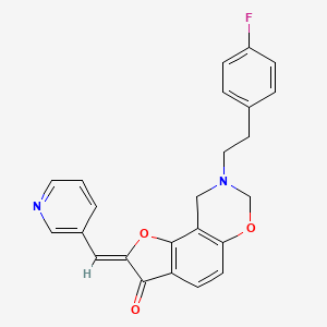 molecular formula C24H19FN2O3 B2477728 (Z)-8-(4-氟苯乙基)-2-(吡啶-3-基亚甲基)-8,9-二氢-2H-苯并呋喃[7,6-e][1,3]恶嗪-3(7H)-酮 CAS No. 929964-18-1