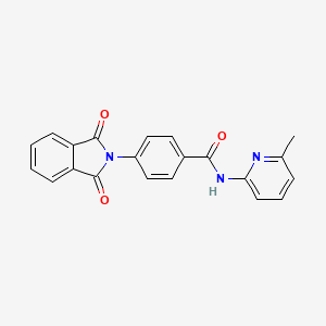 molecular formula C21H15N3O3 B2477730 4-(1,3-二氧代异吲哚-2-基)-N-(6-甲基吡啶-2-基)苯甲酰胺 CAS No. 674803-48-6
