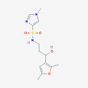 B2477732 N-(3-(2,5-dimethylfuran-3-yl)-3-hydroxypropyl)-1-methyl-1H-imidazole-4-sulfonamide CAS No. 1448058-58-9