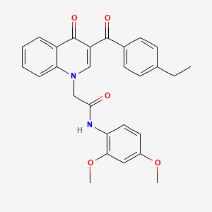 B2477735 N-(2,4-dimethoxyphenyl)-2-(3-(4-ethylbenzoyl)-4-oxoquinolin-1(4H)-yl)acetamide CAS No. 897617-69-5